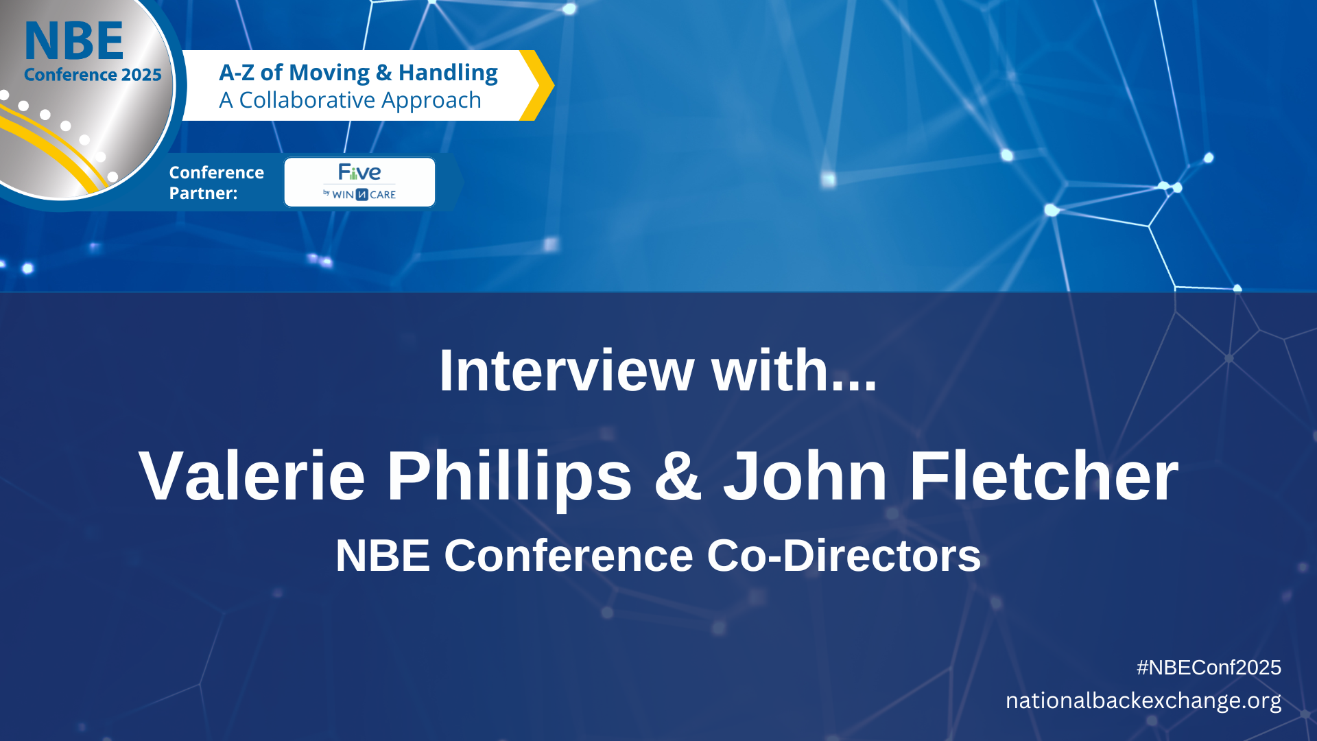 NBE Conference Blue Title Slide - Interview with Co-Conference Directors