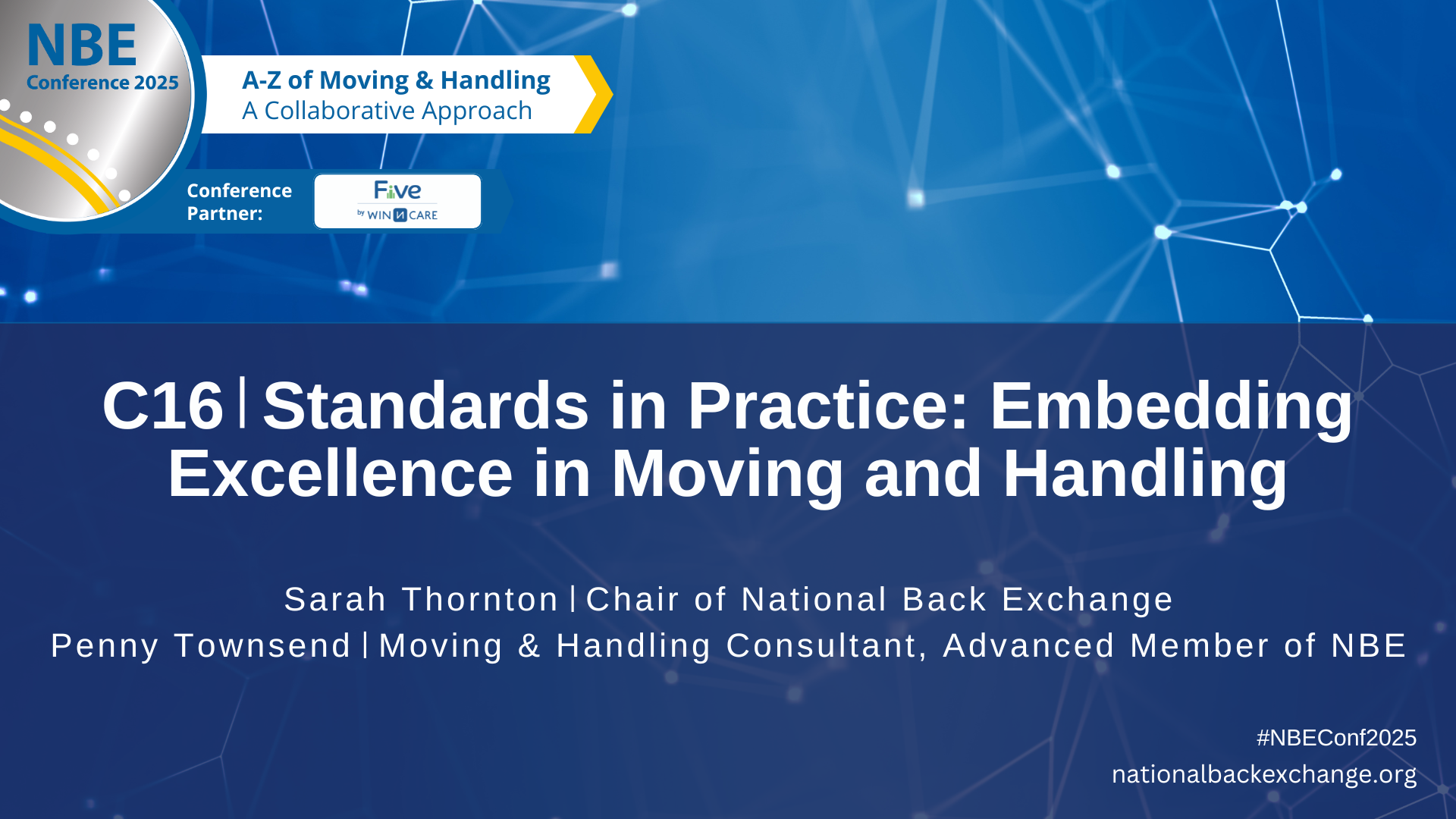 Standards in Practice NBE Conference Branded Blue Title Slide