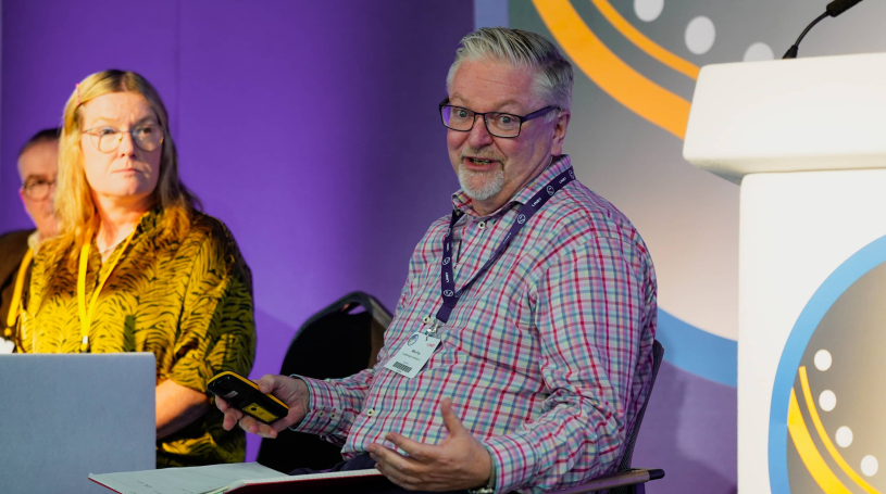 Mike Fray of LARF with Mel Furness